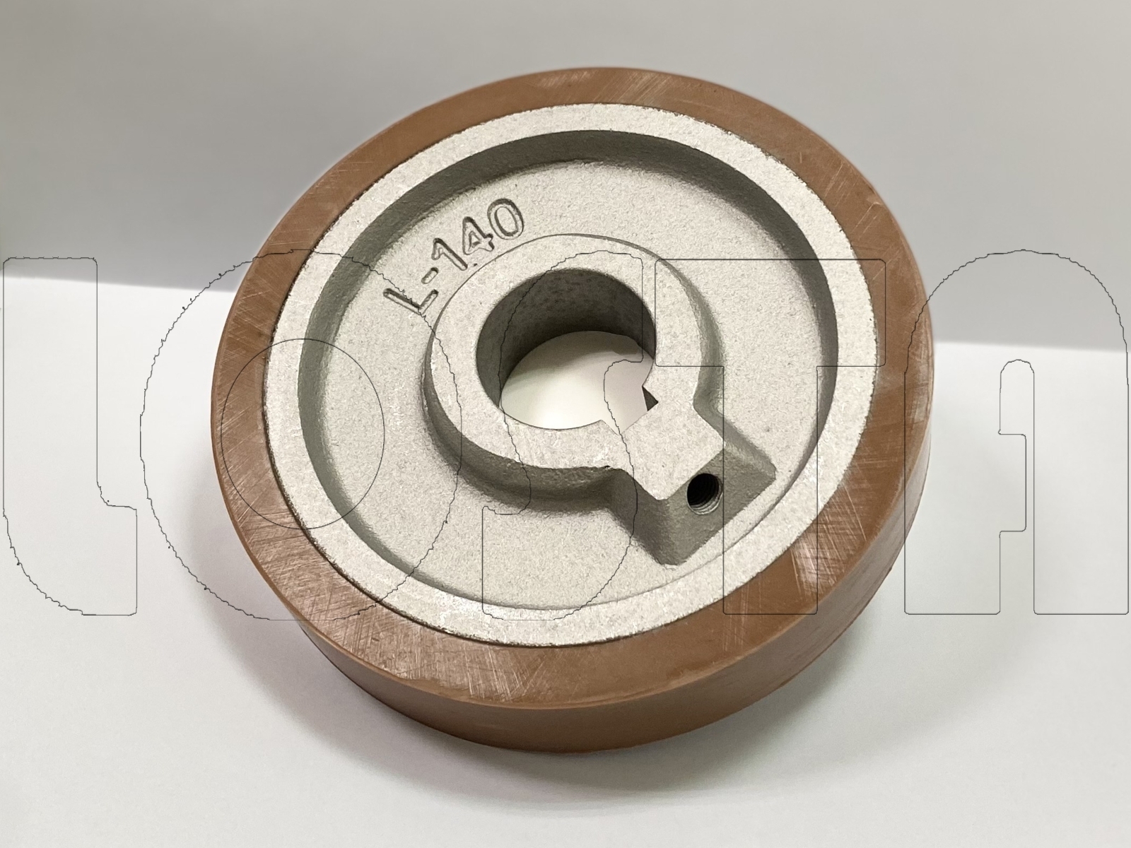 四面刨胶轮－咖啡色（沟槽）
MO-C-10